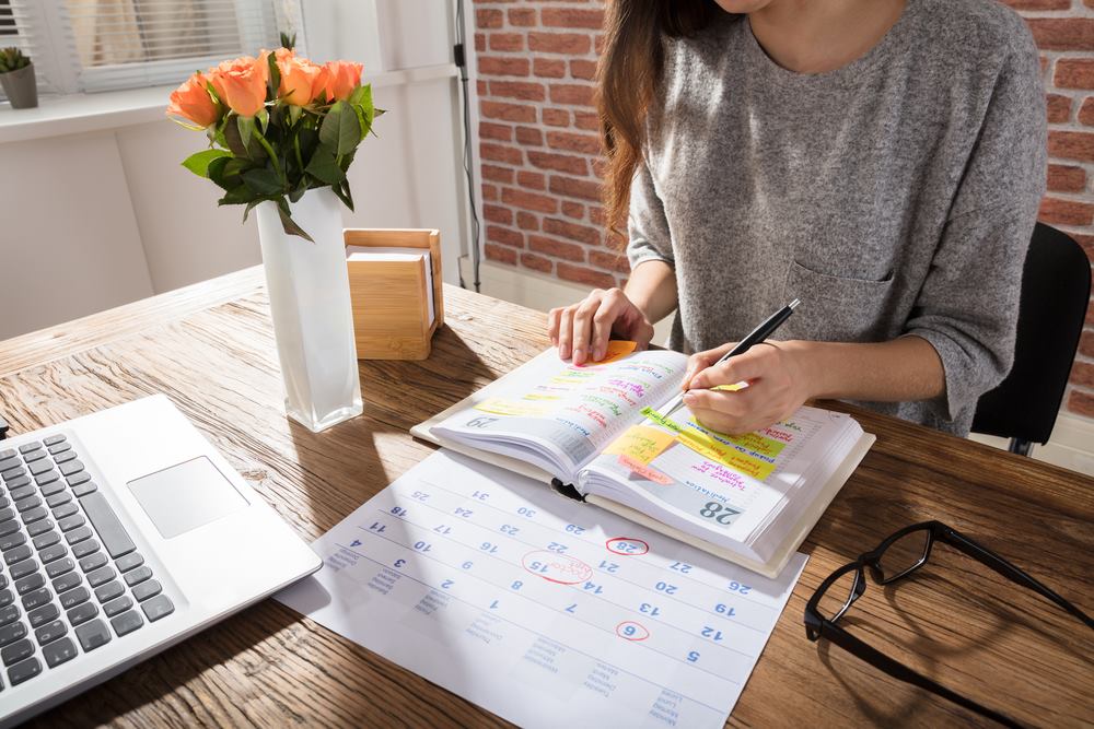 La gestión responsable del horario usando la agenda escolar.